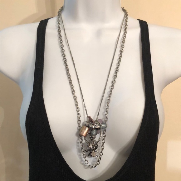 Ruby Rd two strand chain owl charm necklace - Picture 3 of 6